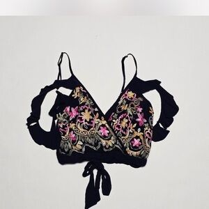 Lucy Love Blue Patterned Tankini, Size L